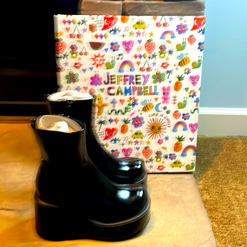 Jeffrey Campbell Black Platform Boots